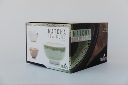 ceramic green matcha bowl box